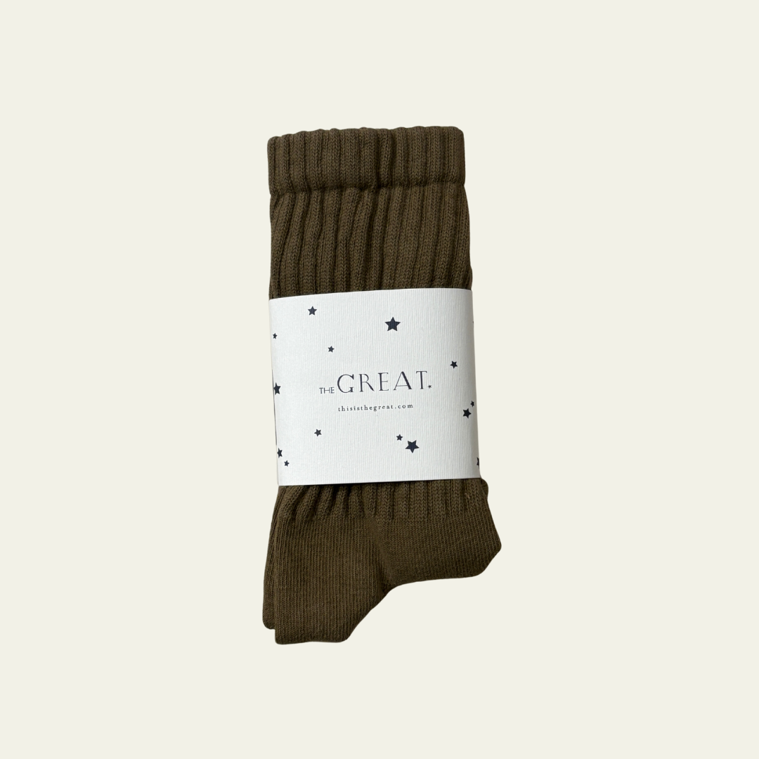 The Great - Classic Crew Sock - Army