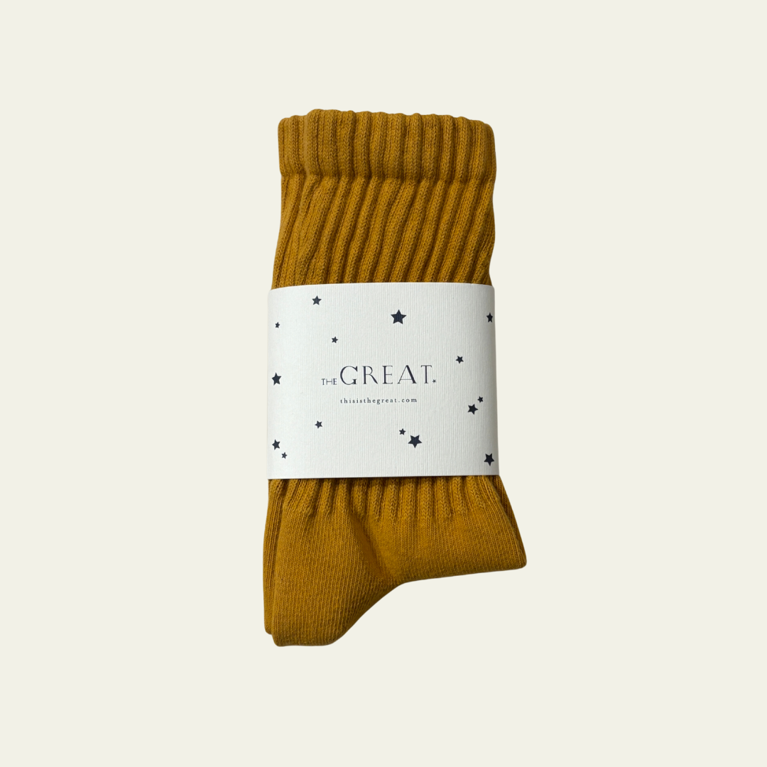 The Great - Classic Crew Sock - Bright Yellow