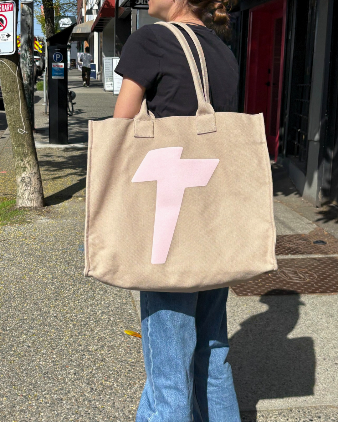 TURF ACTIVE Market Tote (Sesame + Pink)
