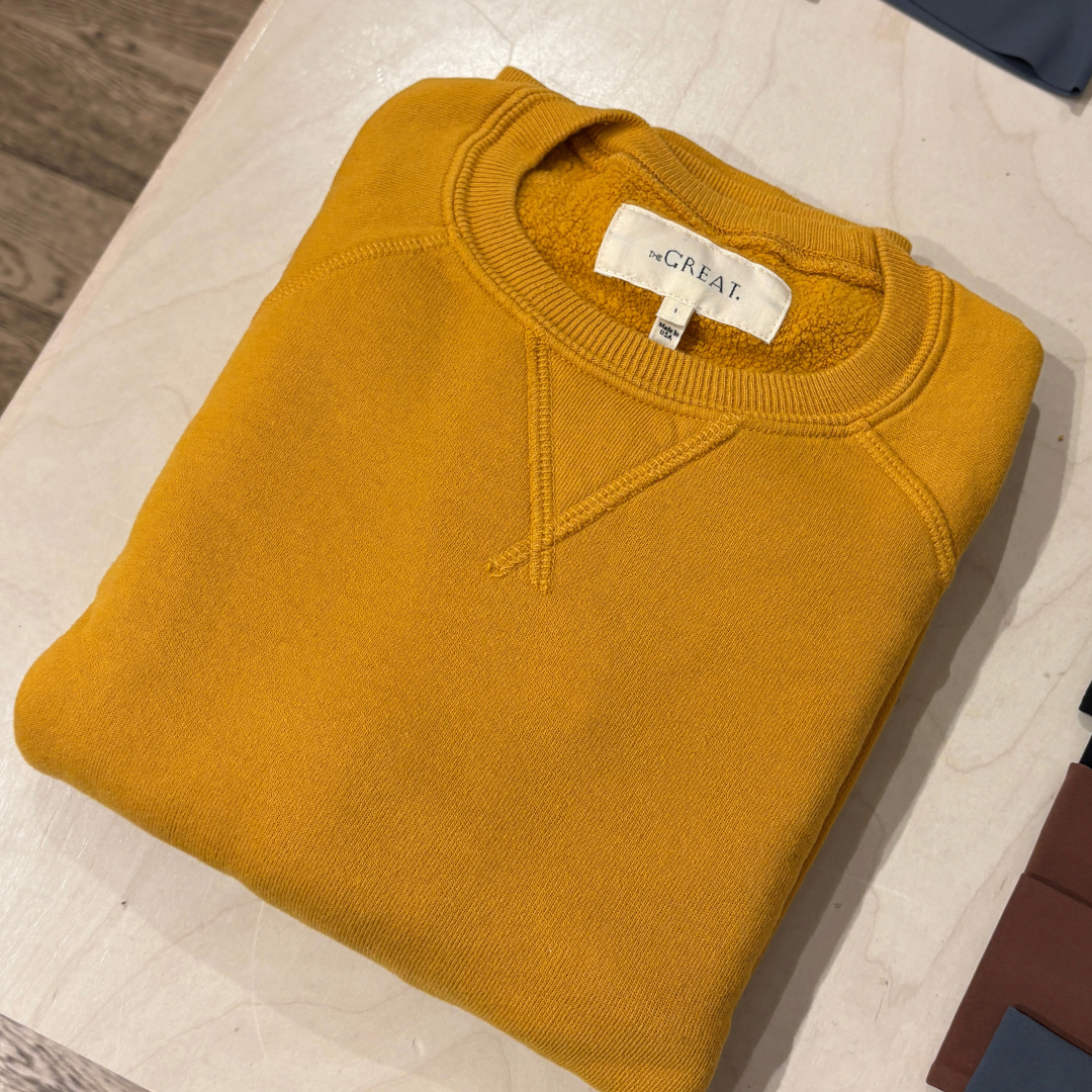 The Great - The Fleece Rookie Sweatshirt - Bright Yellow