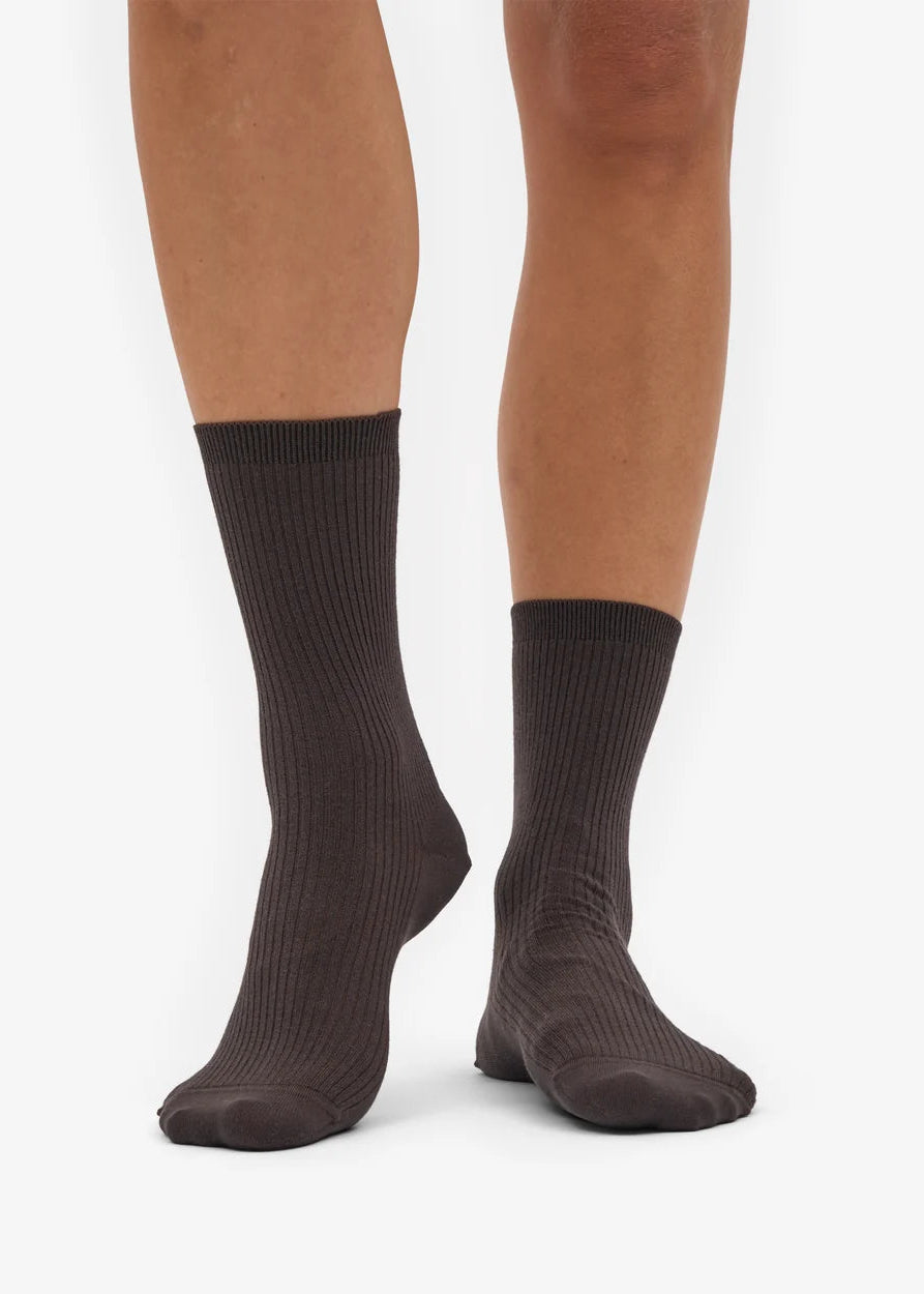 COLORFUL STANDARD Women's Classic Organic Sock - Coffee Brown