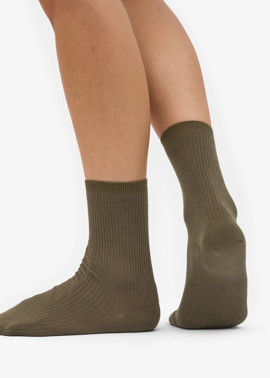 COLORFUL STANDARD Women's Classic Organic Sock - Dusty Olive