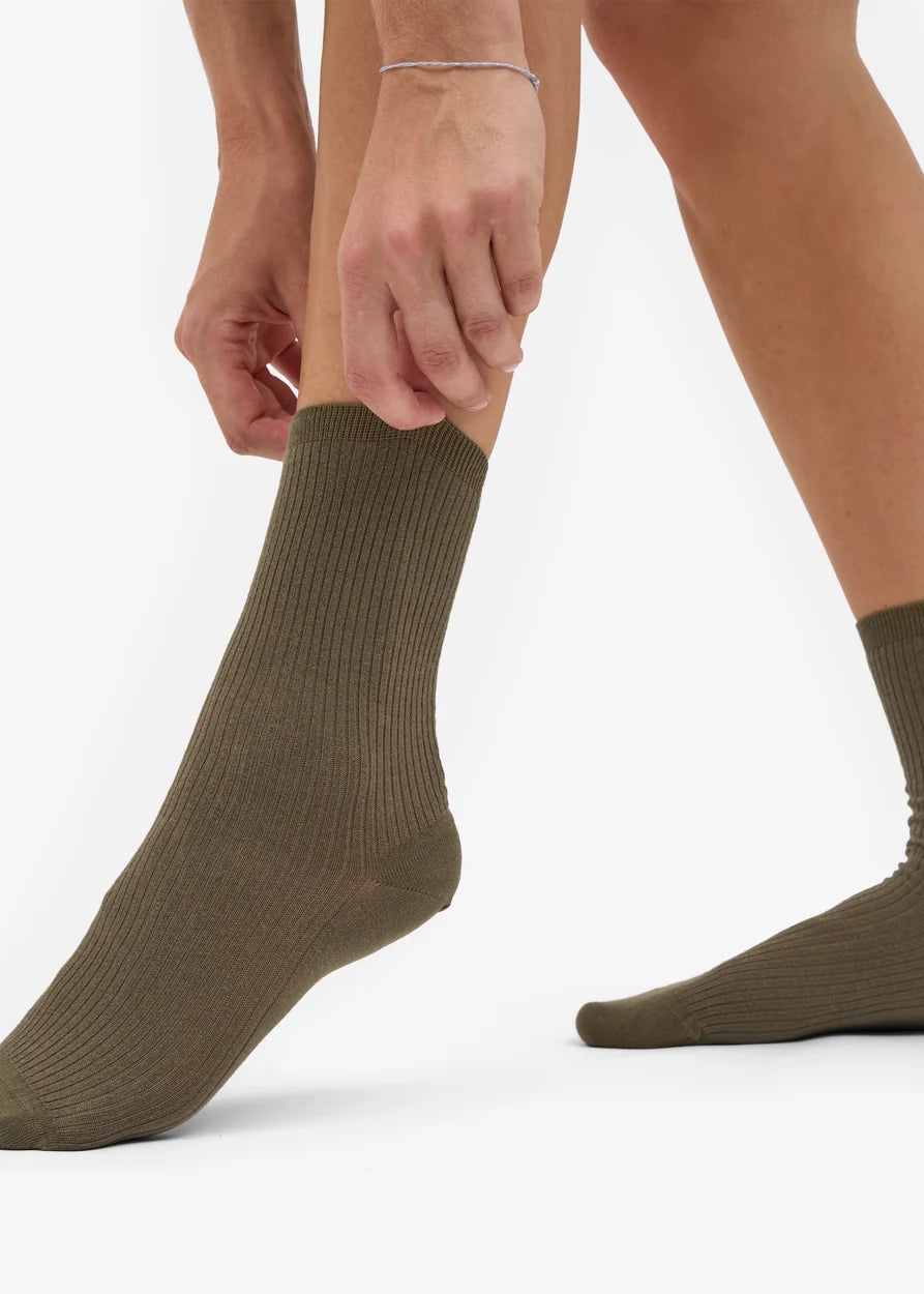 COLORFUL STANDARD Women's Classic Organic Sock - Dusty Olive
