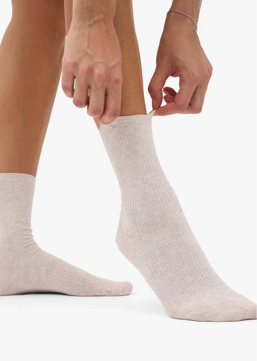 COLORFUL STANDARD Women's Classic Organic Sock - Ivory White