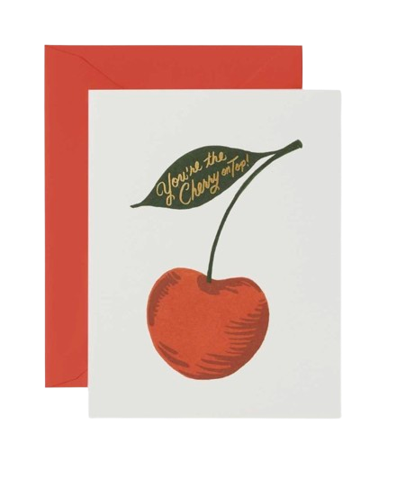 RIFLE PAPER You're the Cherry On Top Love & Friendship Card