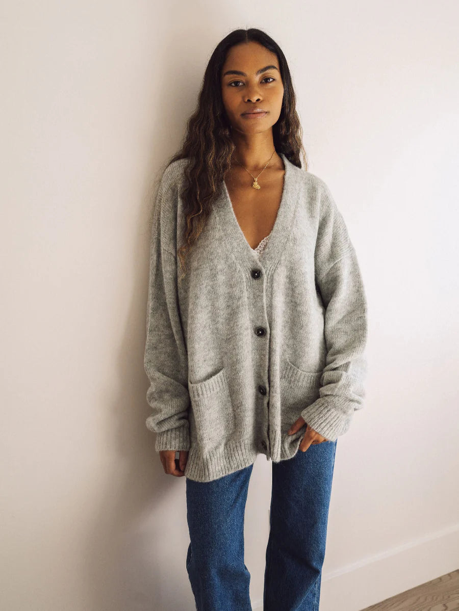 ONE WEDNESDAY The Cardigan Light Grey
