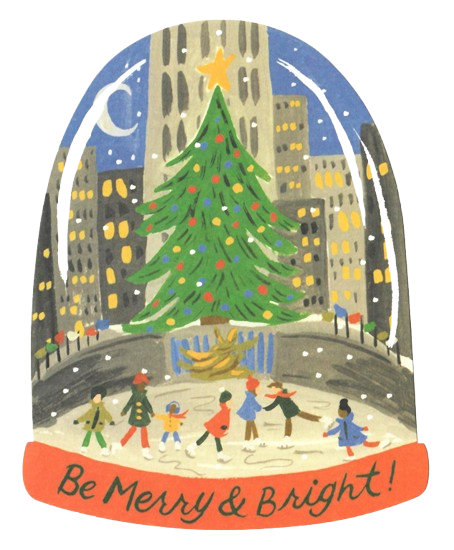 RIFLE PAPER Snow Globe Holiday Card