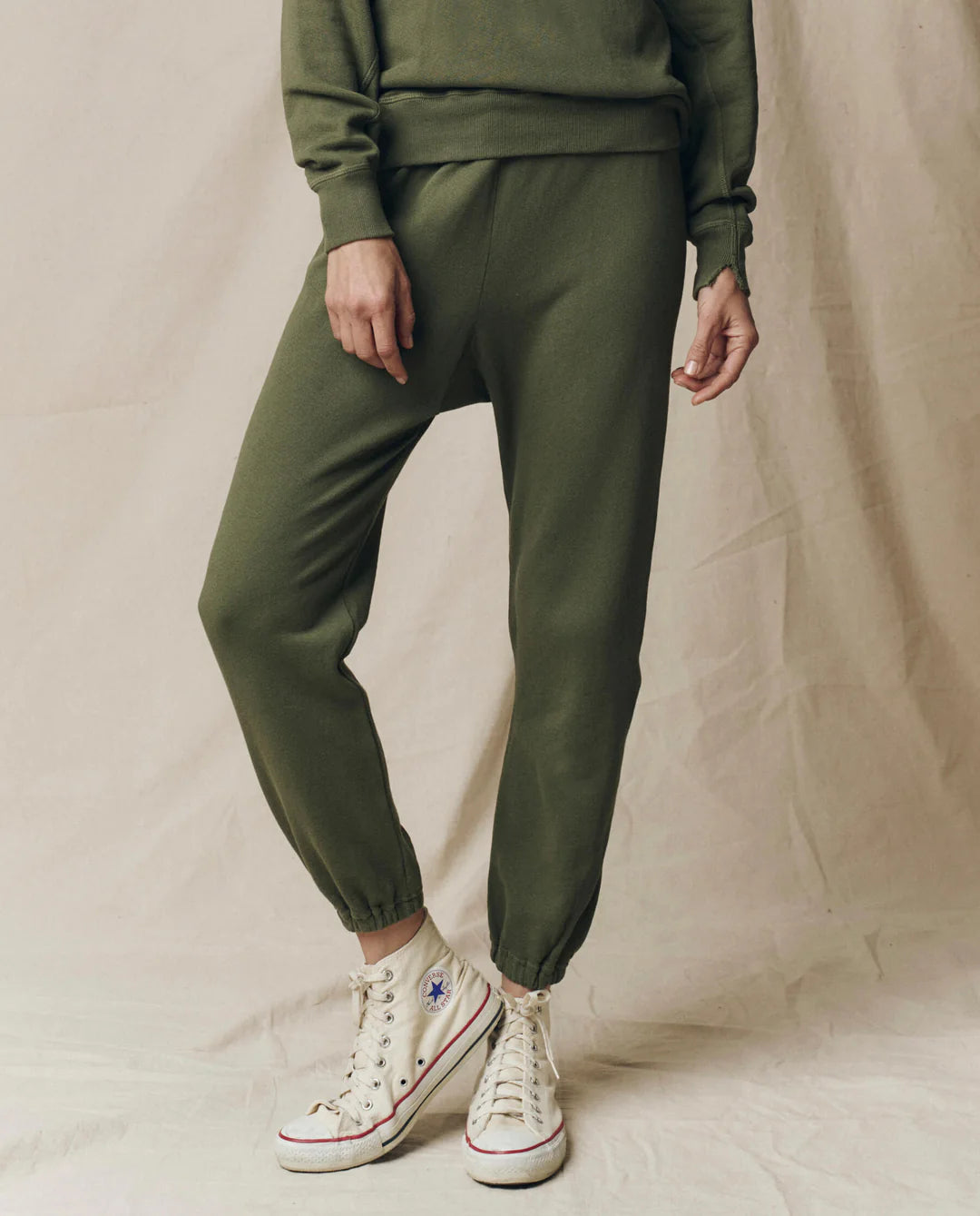 THE GREAT Stadium Sweatpant - Heritage Army