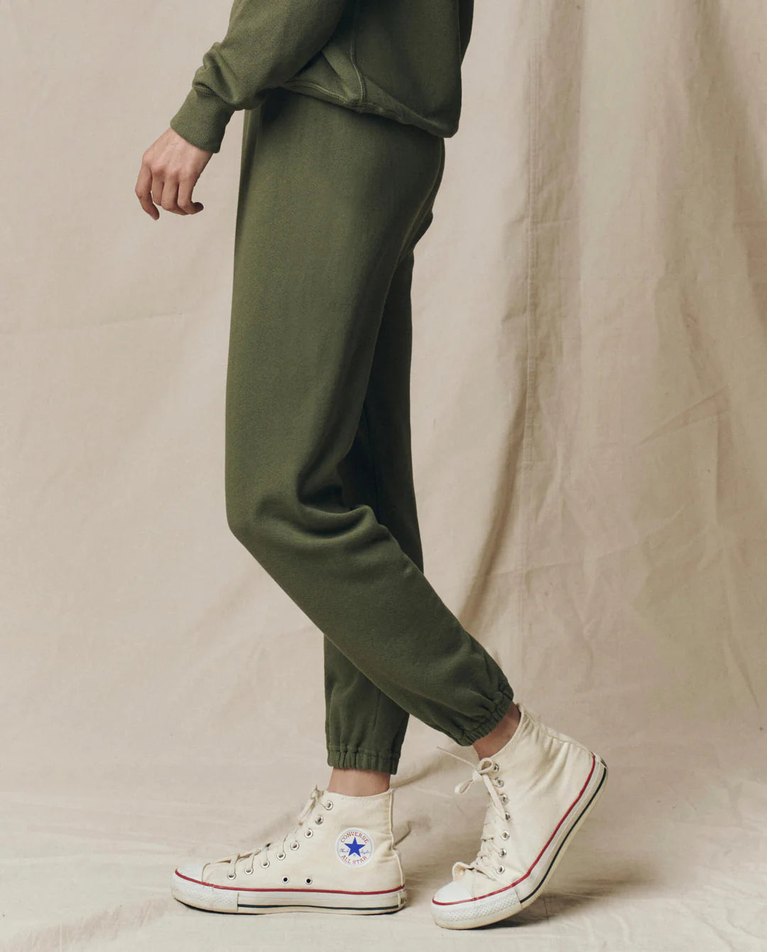 THE GREAT Stadium Sweatpant - Heritage Army