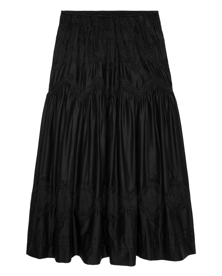 THE GREAT The Lattice Lace Victorian - Black