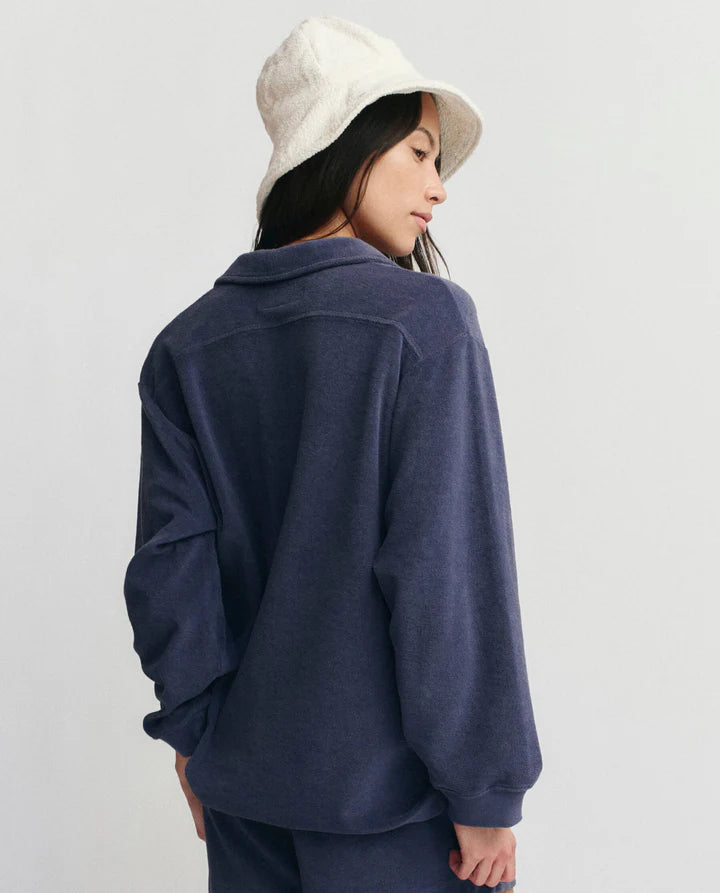 THE GREAT Micro Terry Lace Up Tunic