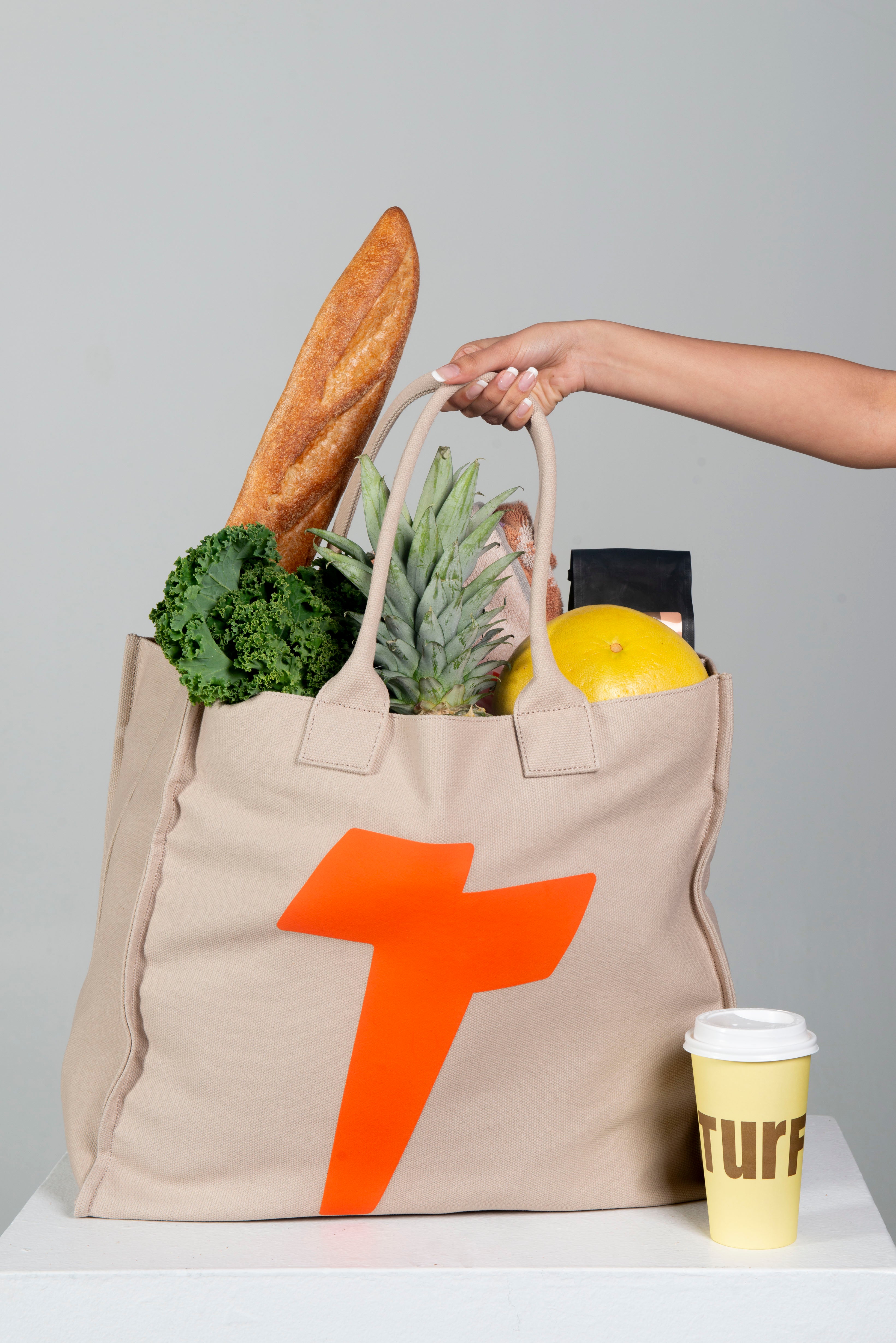 TURF ACTIVE Market Tote (Sesame + Flame)