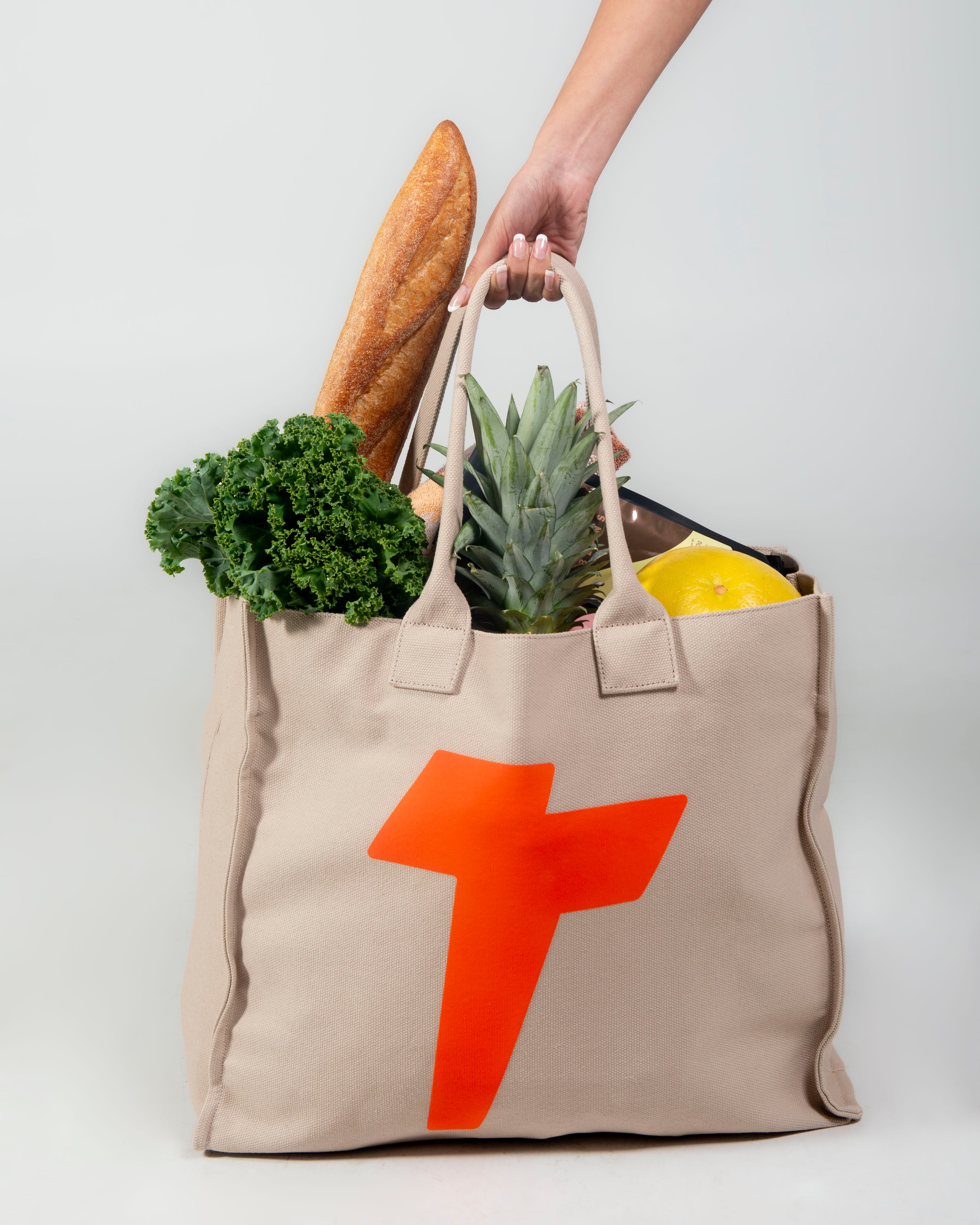 TURF ACTIVE Market Tote (Sesame + Flame)