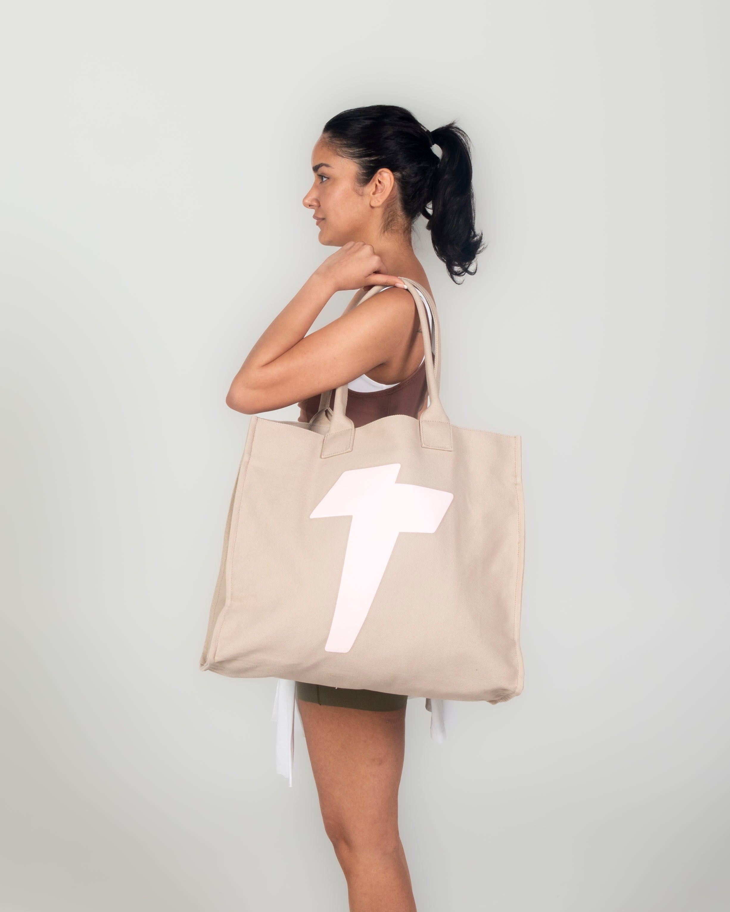 TURF ACTIVE Market Tote (Sesame + Pink)