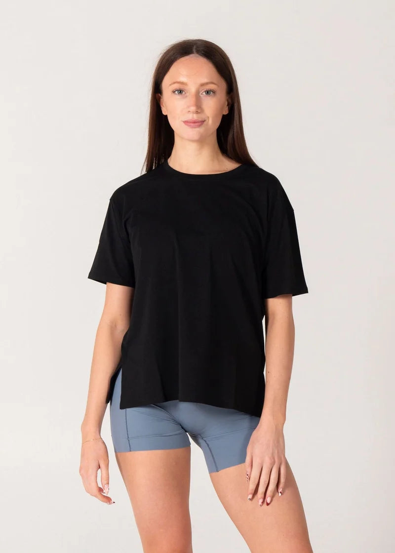 TURF ACTIVE Boxy Tee - Black