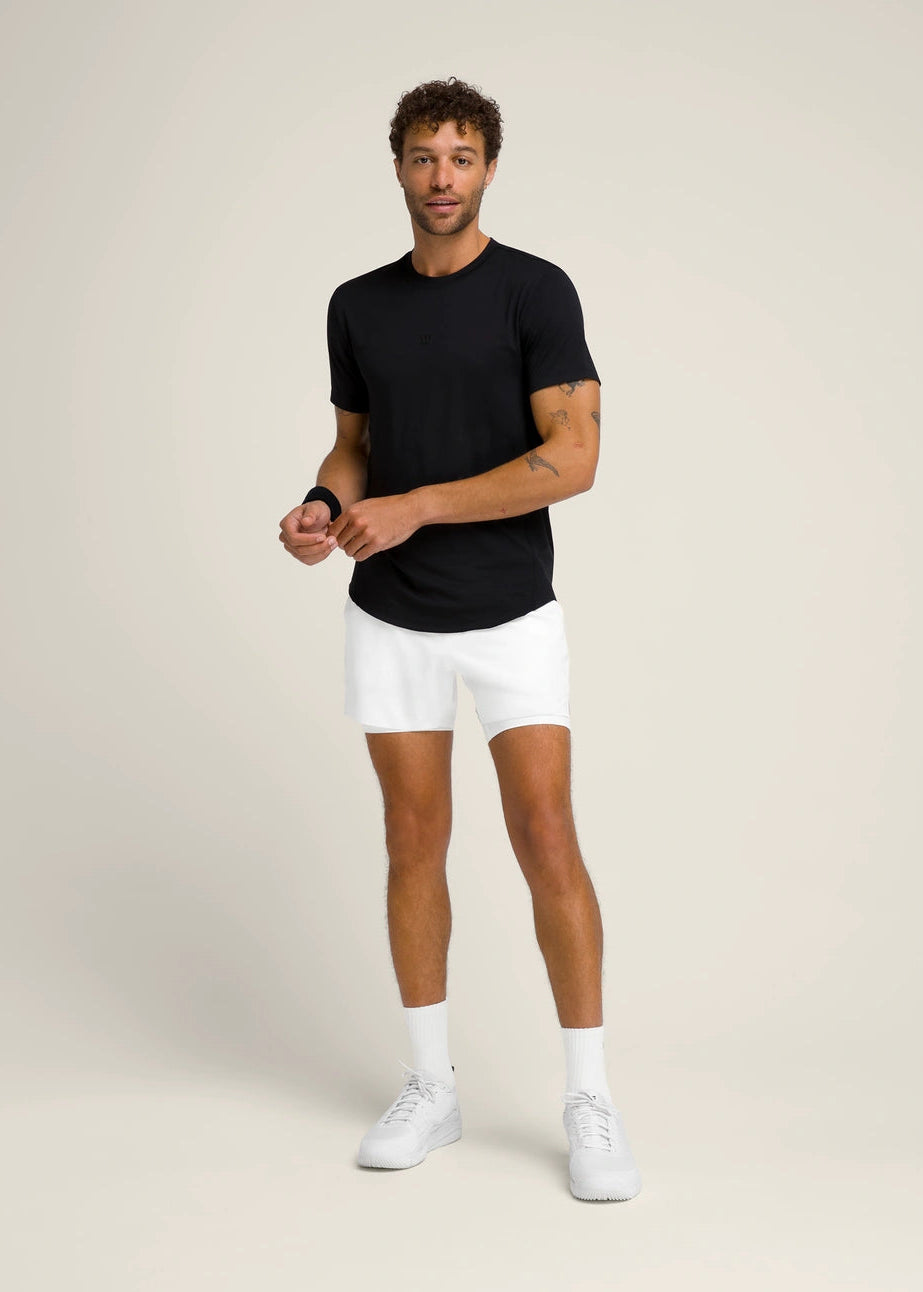 WILSON Mens Tournament Pro Short 5" - White
