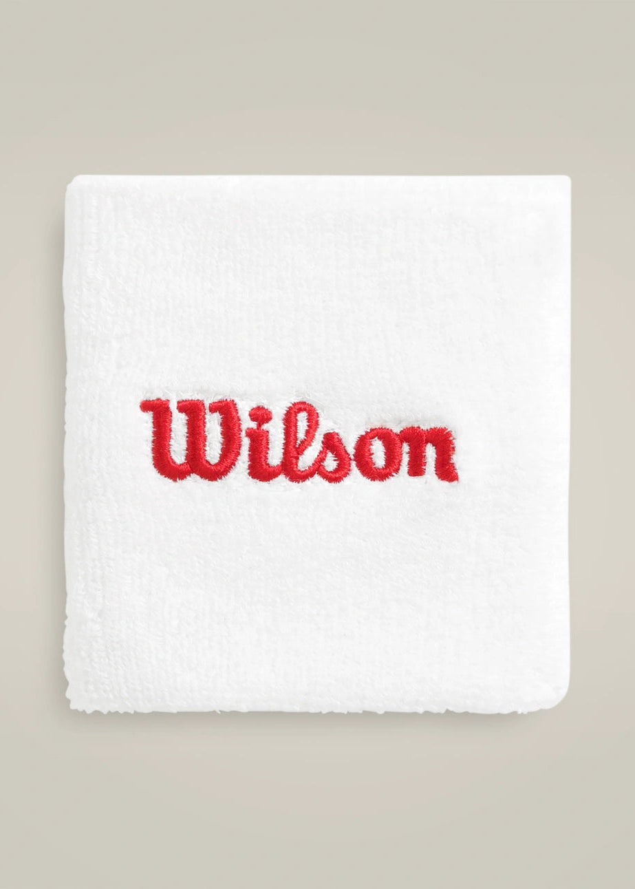 WILSON Wristband - Bright White & Red