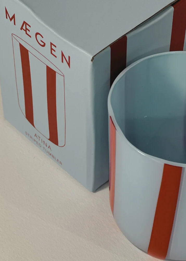 MAEGEN Atina Striped Tumbler - Blue & Red