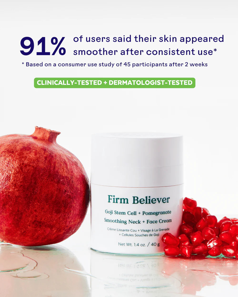 THREE SHIPS Firm Believer™ Goji Stem Cell + Pomegranate Smoothing Neck + Face Cream