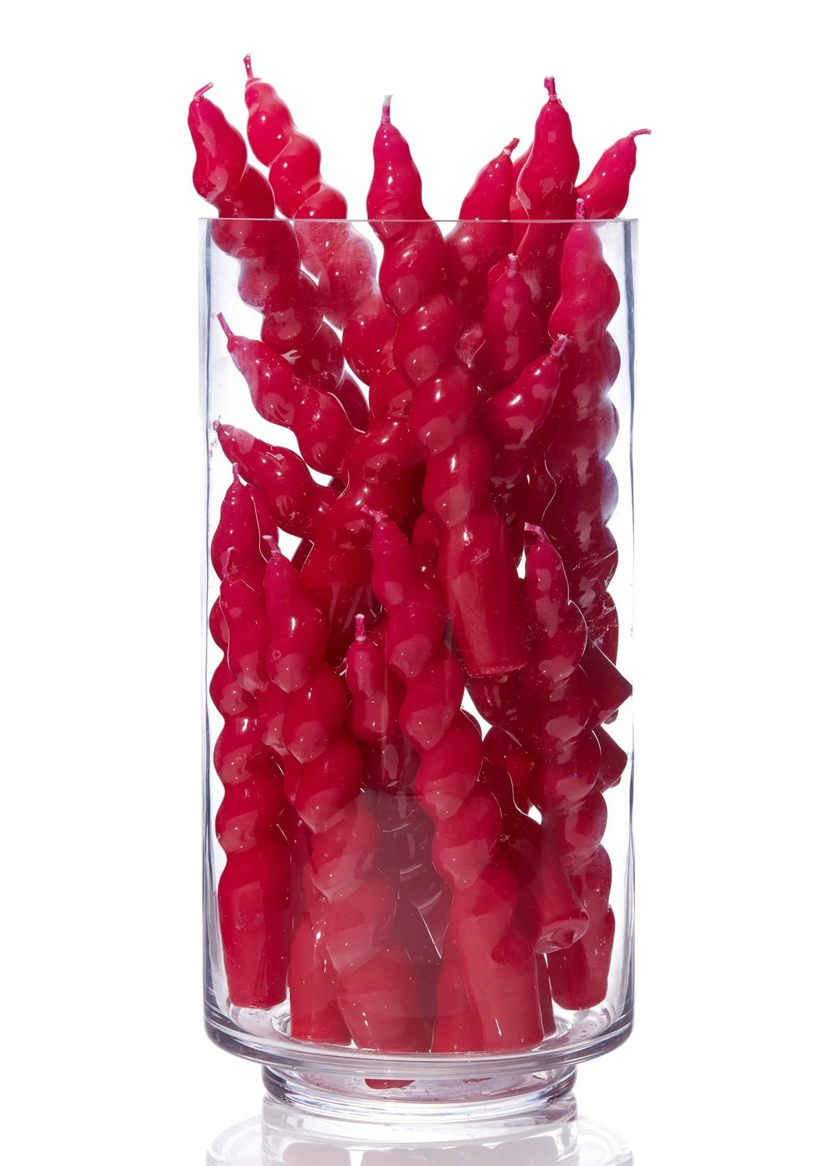 MAEGEN Spiral Taper Candles 3 Pack - Magenta