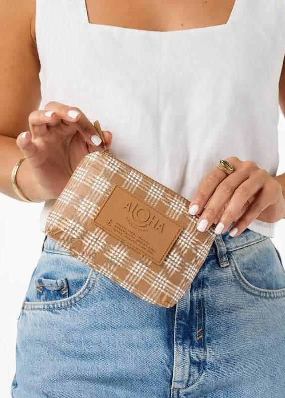 ALOHA Bag Mini Pouch - Palaka Toffee