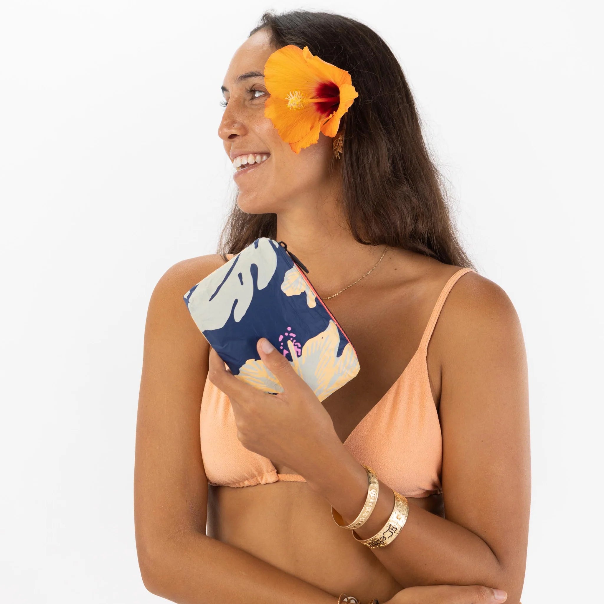 ALOHA Bag Mini Pouch - Papeʻete by Samudra - Neon Moon on Navy