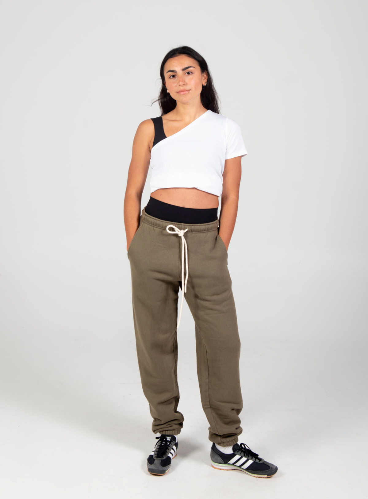 TURF ACTIVE Off The Shoulder Tee Shirt (White)
