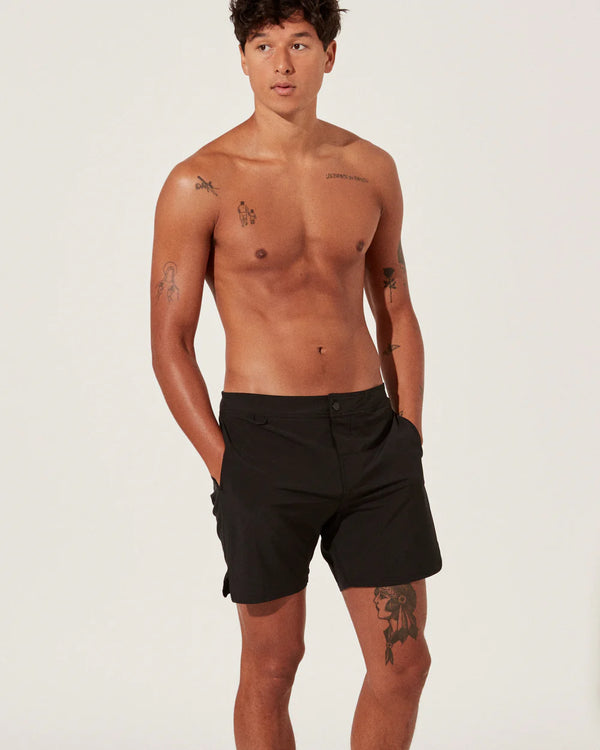 OCIN SWIM Snap Short - Black