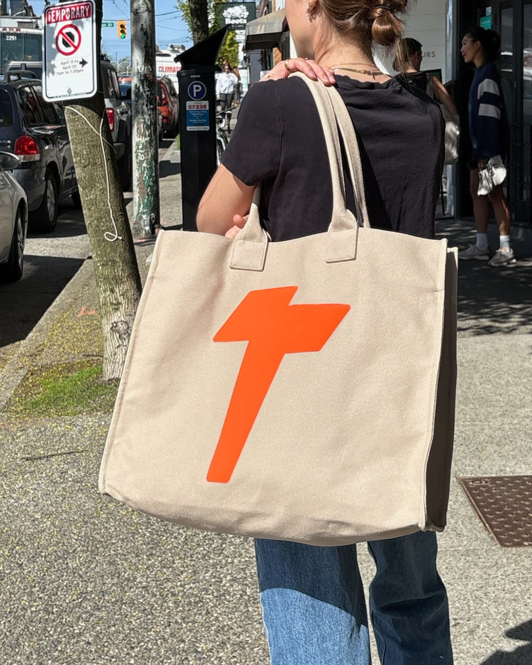 TURF ACTIVE Market Tote (Sesame + Flame)