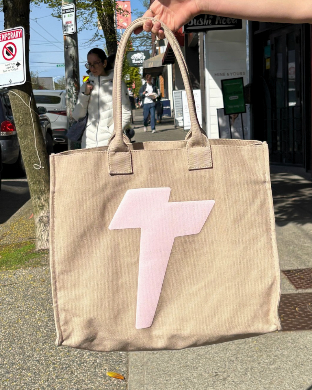 TURF ACTIVE Market Tote (Sesame + Pink)