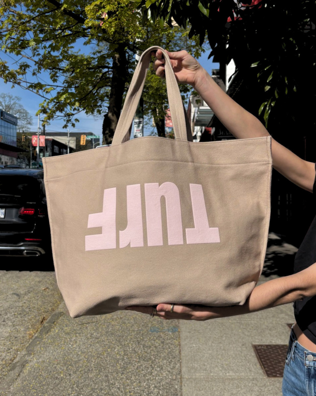 TURF ACTIVE Everyday Tote (Sesame + Pink)