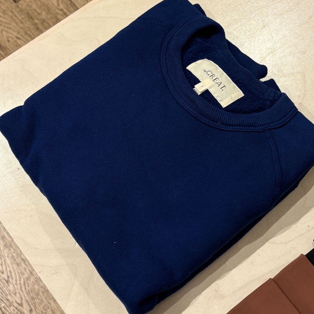 The Great - The Fleece Rookie Sweatshirt - Navy