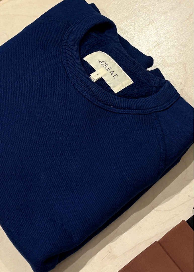 The Great - The Fleece Rookie Sweatshirt - Navy