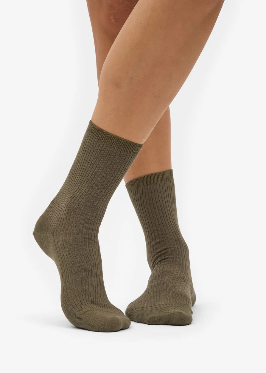 COLORFUL STANDARD Women's Classic Organic Sock - Dusty Olive