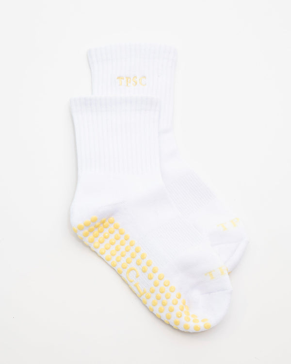 THE PILATES SOCK COMPANY Butter Yellow Grip
