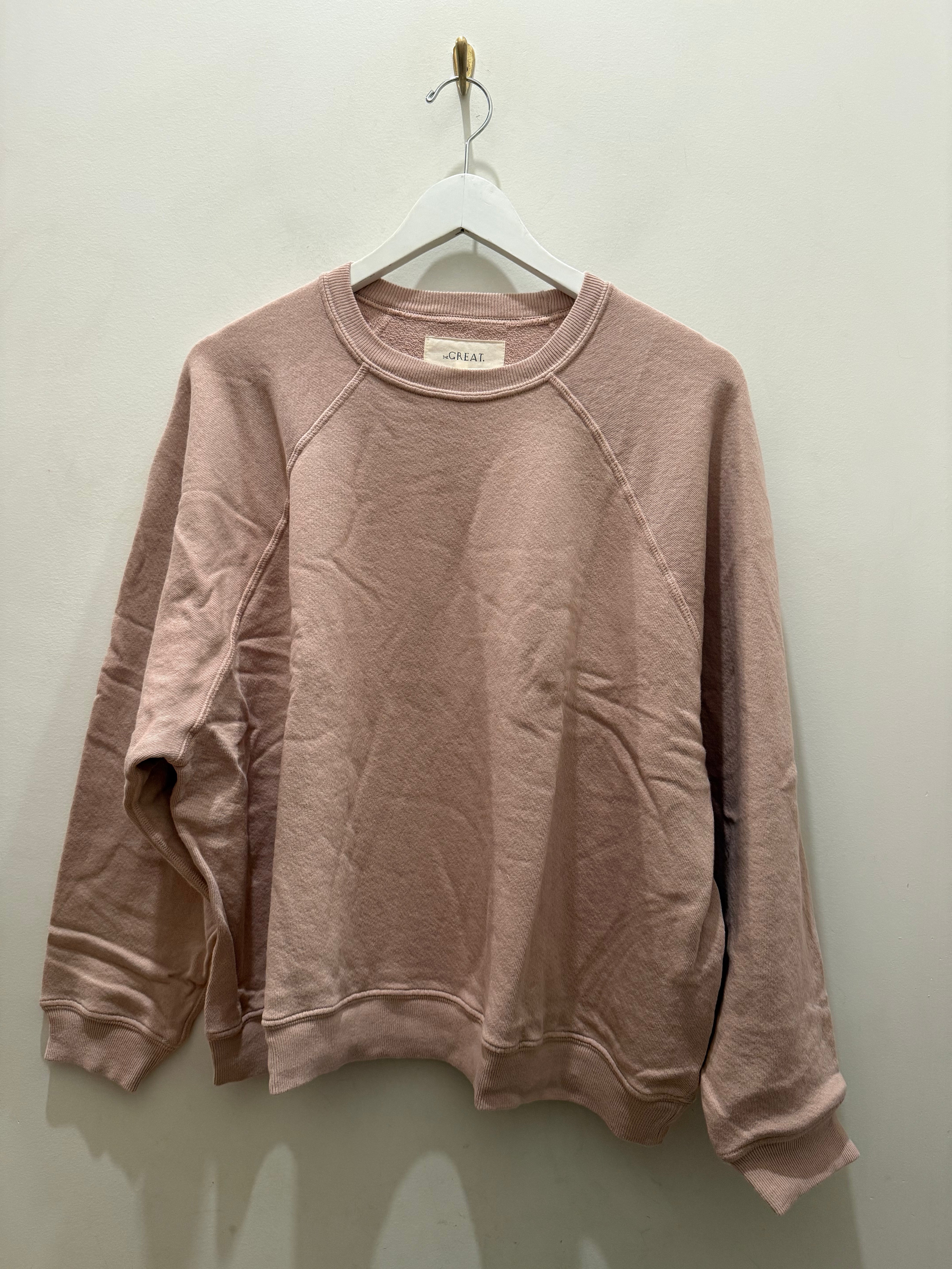THE GREAT The Rehearsal Sweatshirt - Ballet Pink