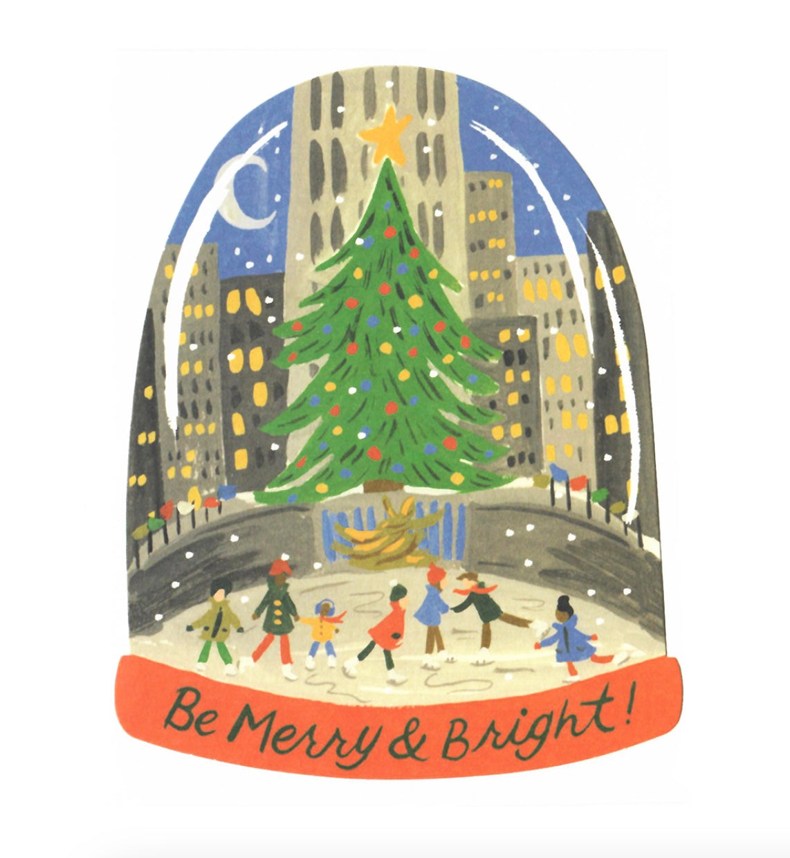 RIFLE PAPER Snow Globe Holiday Card