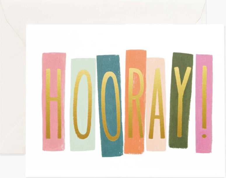 RIFLE PAPER Hooray! Congrats Card