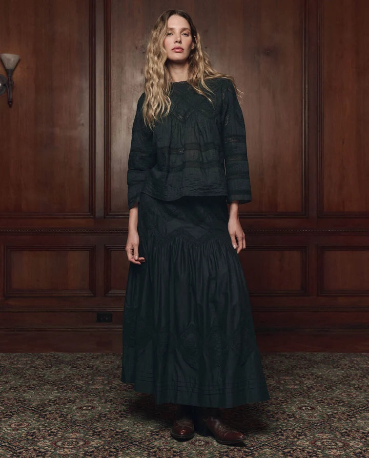THE GREAT The Lattice Lace Victorian  - Black