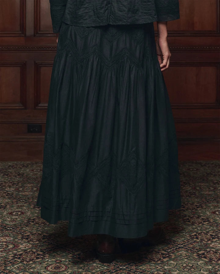 THE GREAT The Lattice Lace Victorian  - Black