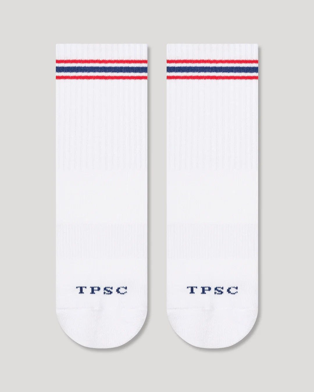 THE PILATES SOCK COMPANY Navy and Red Stripe