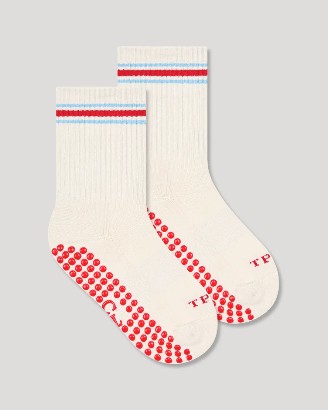 THE PILATES SOCK COMPANY Red and Blue Stripe
