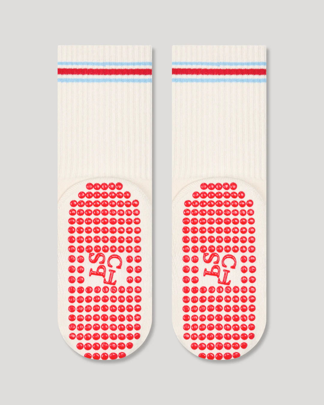 THE PILATES SOCK COMPANY Red and Blue Stripe