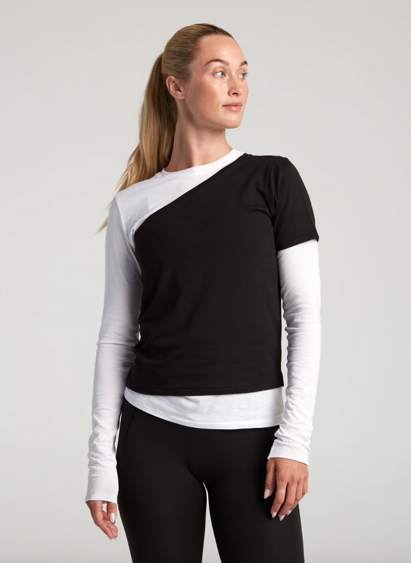 TURF ACTIVE Off The Shoulder Tee Shirt (Black)