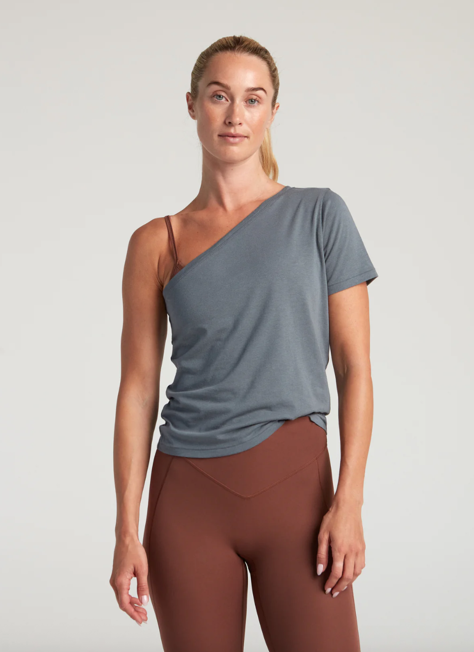 TURF ACTIVE Off The Shoulder Tee Shirt (Stone)