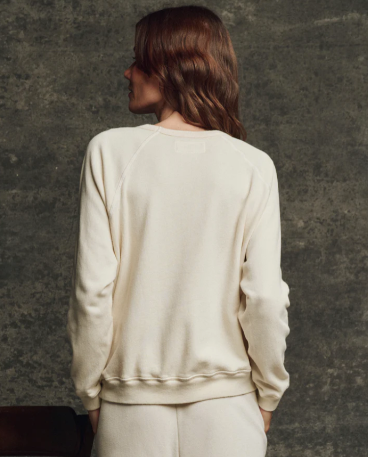 The Great - The Fleece Rookie Sweatshirt - Washed White