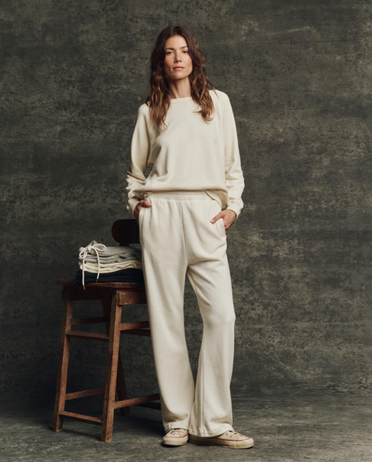 The Great - The Fleece Rookie Sweatshirt - Washed White