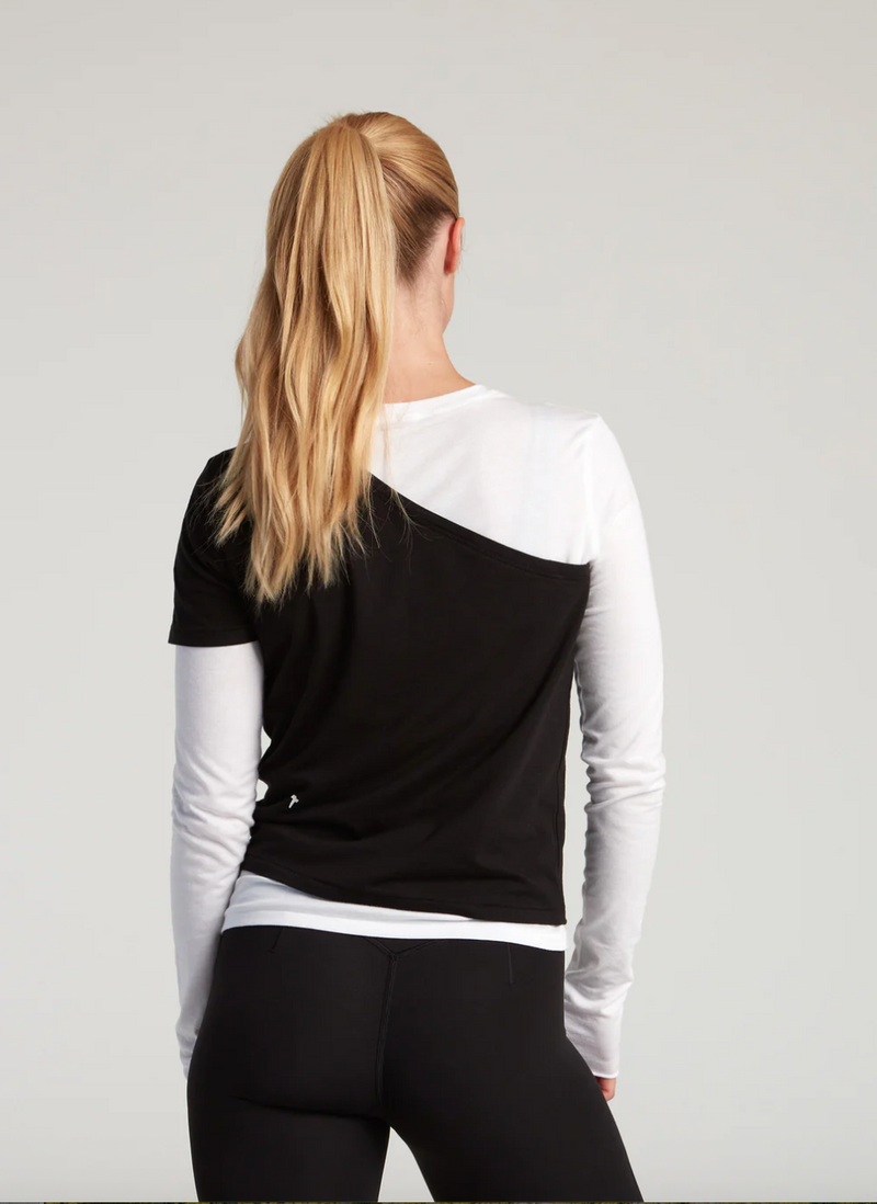 TURF ACTIVE Off The Shoulder Tee Shirt (Black)