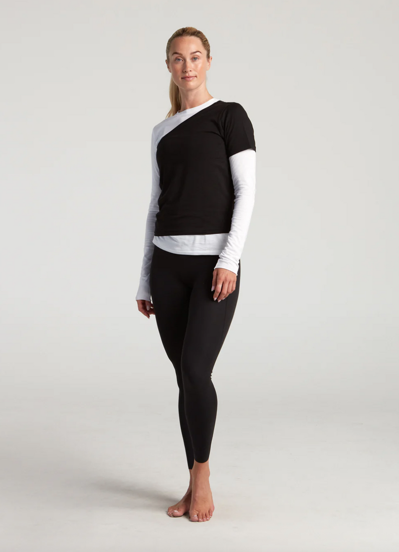TURF ACTIVE Off The Shoulder Tee Shirt (Black)
