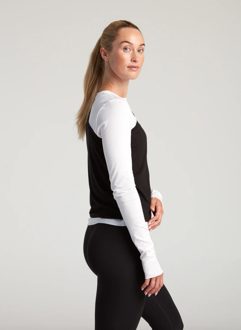 TURF ACTIVE Off The Shoulder Tee Shirt (Black)